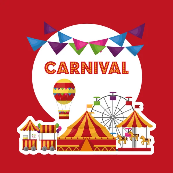 Festival de feria de carnaval — Vector de stock