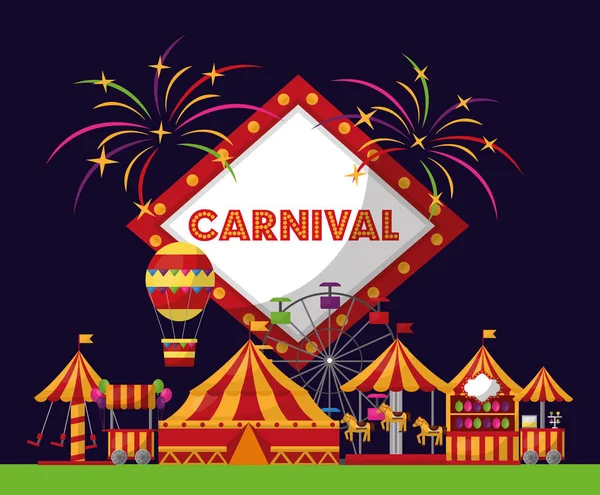 Carnival  fair festival — Stock Vector