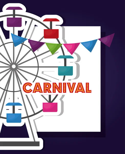 Fête foraine de carnaval — Image vectorielle