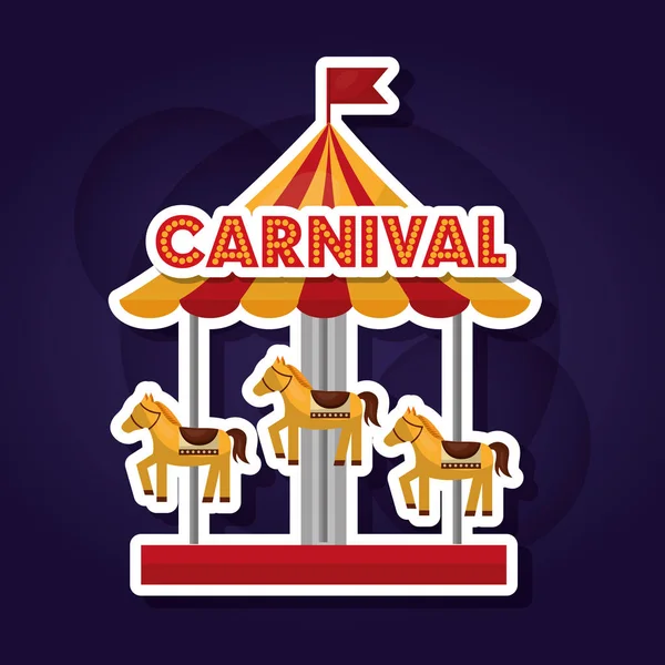 Carnaval-pretpark — Stockvector