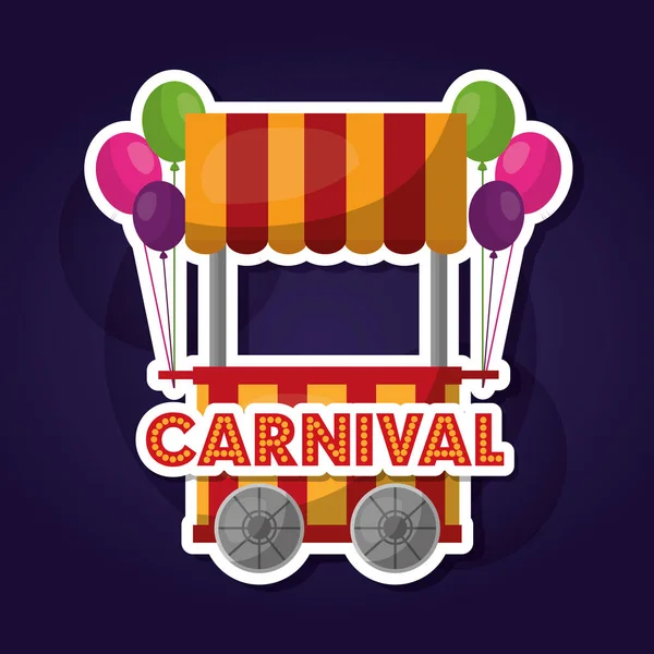 Carnival amusement park — Stock Vector
