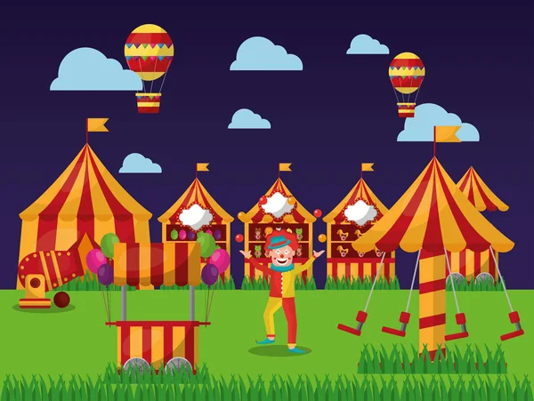 Parco divertimenti del Carnevale — Vettoriale Stock