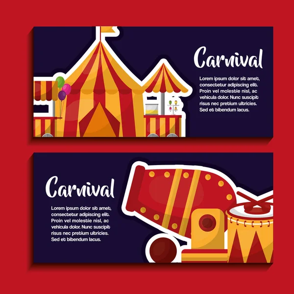 Carnaval-pretpark — Stockvector