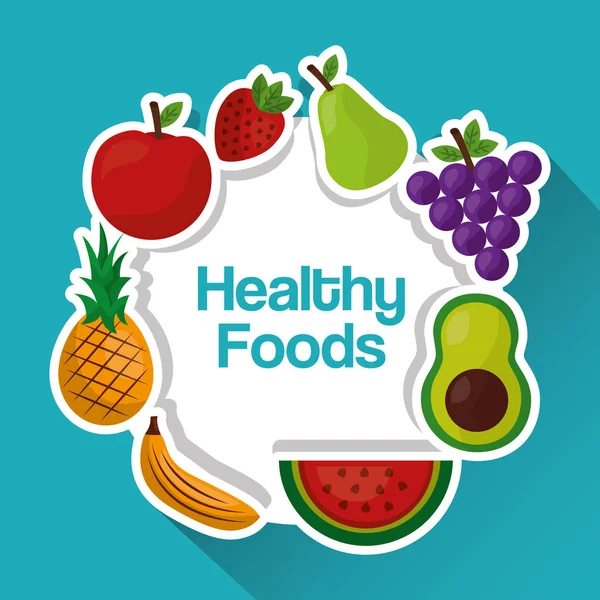 Healthy foods lifestyle — Stock Vector