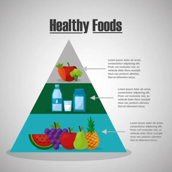 Alimentos saudáveis estilo de vida — Vetor de Stock