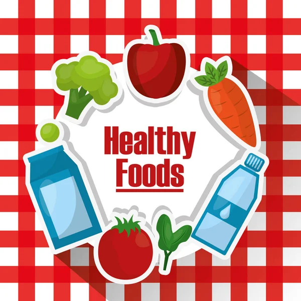 Healthy foods lifestyle — Stock Vector