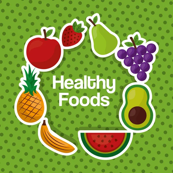 Életmód-egészséges ételek — Stock Vector