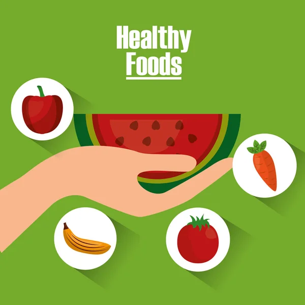 Hälsosamma livsmedel livsstil — Stock vektor