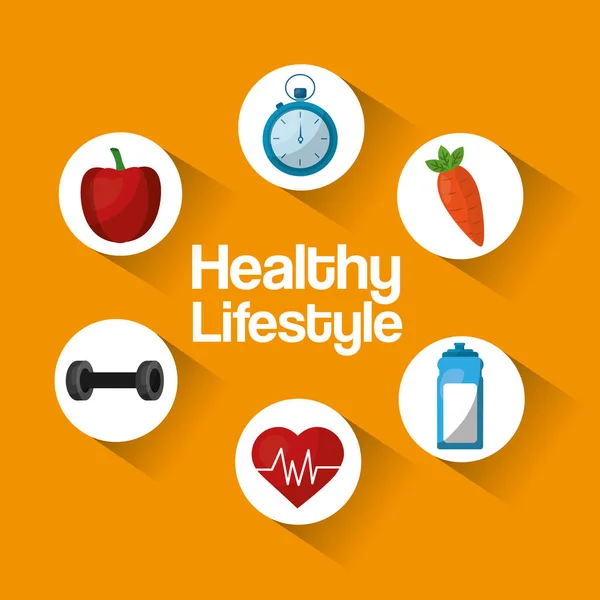 健康生活方式概念 — 图库矢量图片