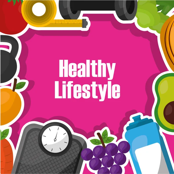 Υγιεινός τρόπος ζωής — Διανυσματικό Αρχείο