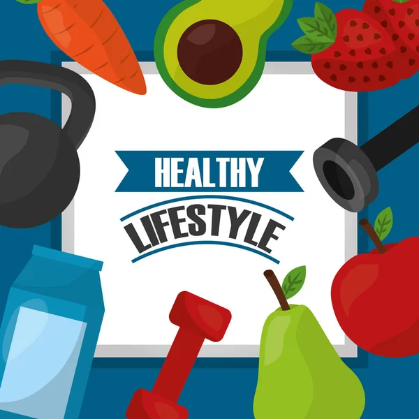 Zdravého životního stylu sport potravin — Stockový vektor