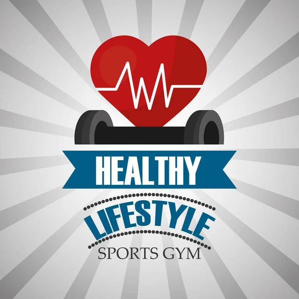 Hälsosam livsstil idrott mat — Stock vektor