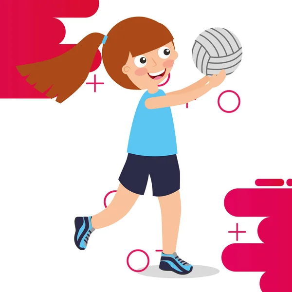 Deporte actividad infantil — Vector de stock