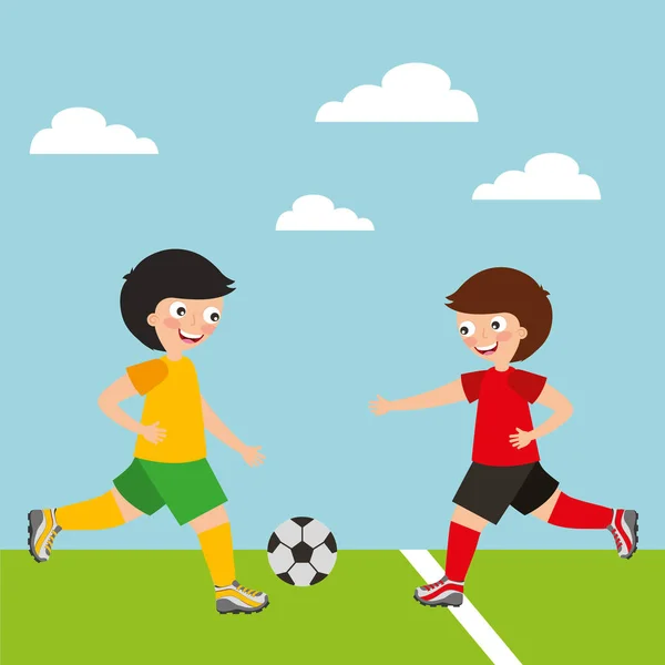 Spor kids hareket — Stok Vektör