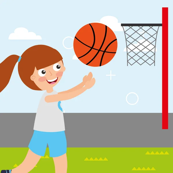 Activité sportive pour enfants — Image vectorielle
