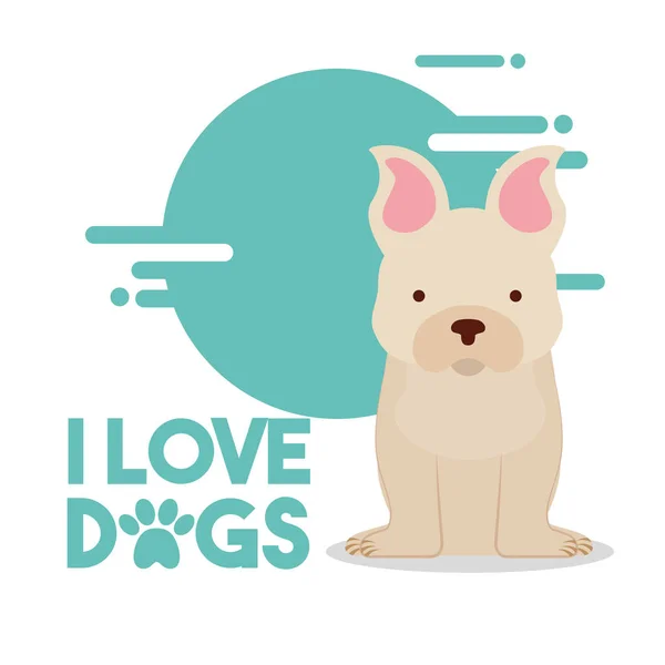 Animal de estimação cão amor — Vetor de Stock