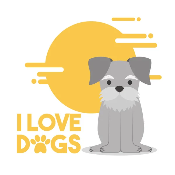Liefde hond huisdier — Stockvector