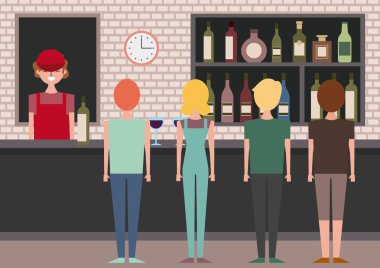 insanlar iç kahve dükkanı veya bar restoran