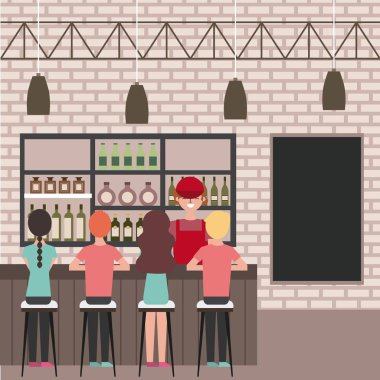 insanlar iç kahve dükkanı veya bar restoran