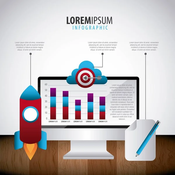 Infographic statistics analysis — Stock Vector