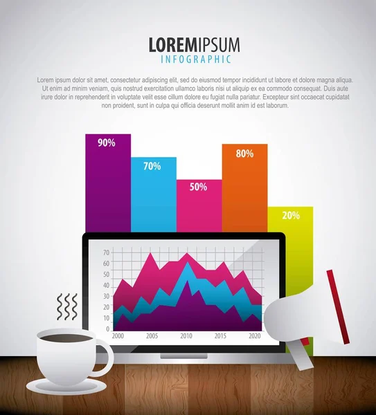 Infographic statistics analysis — Stock Vector