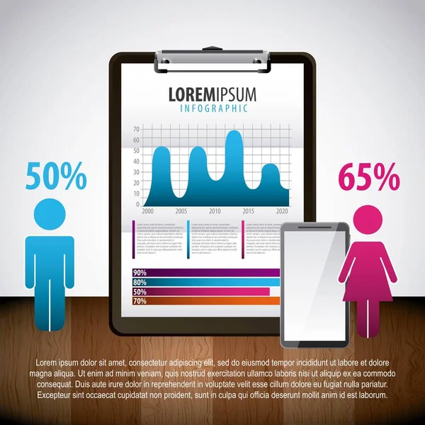 Infografische Statistik-Analyse — Stockvektor