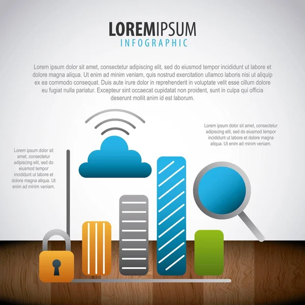 Análise estatística do infográfico —  Vetores de Stock