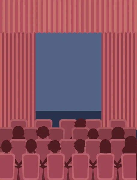 People cinema theater — Stock Vector