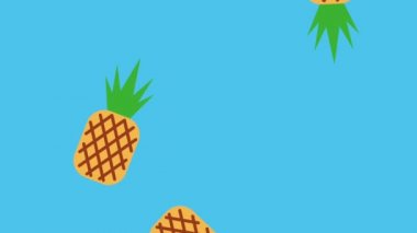 düşen tropikal ananas meyve egzotik