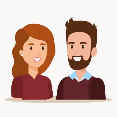 Genç çift avatarlar karakter