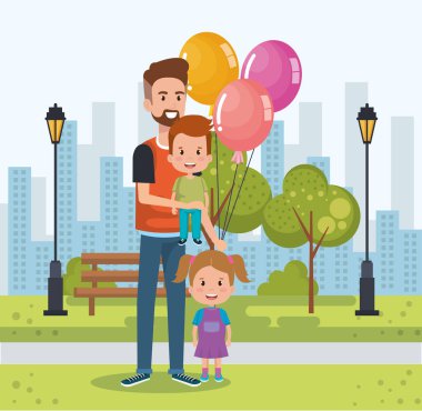 En iyi baba park sahnesinde