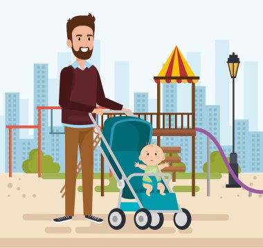 En iyi baba park sahnesinde