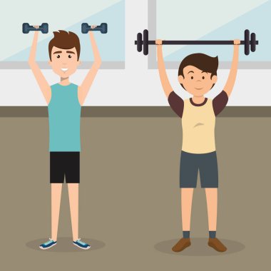 atletik insanlar pratik egzersiz karakterler