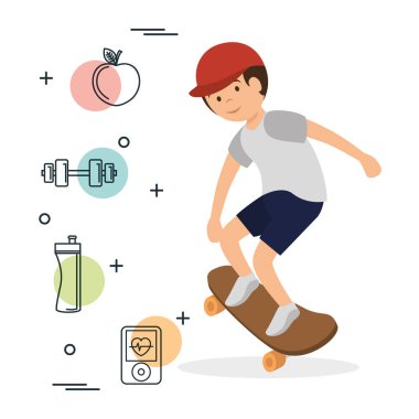 paten kurulu spor simgeleri ile adam