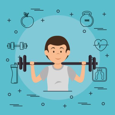 adam ağırlık kaldırma ile spor kutsal kişilerin resmi