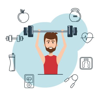 adam ağırlık kaldırma ile spor kutsal kişilerin resmi