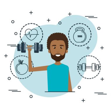 adam ağırlık kaldırma ile spor kutsal kişilerin resmi