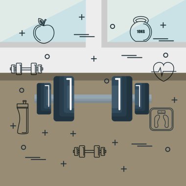 sağlıklı yaşam ve spor simgeleri