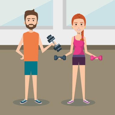 atletik insanlar pratik egzersiz karakterler