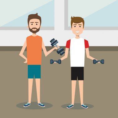 atletik insanlar pratik egzersiz karakterler