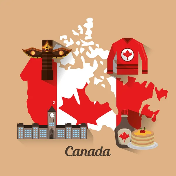 Kanada země Ameriky — Stockový vektor