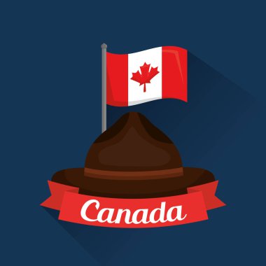 canada flag map monument clipart