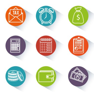 vergi iade zaman Icons set