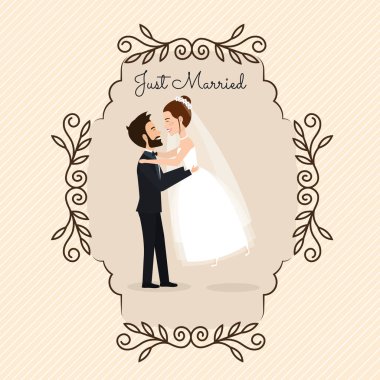 Sadece evli çift romantik resmi