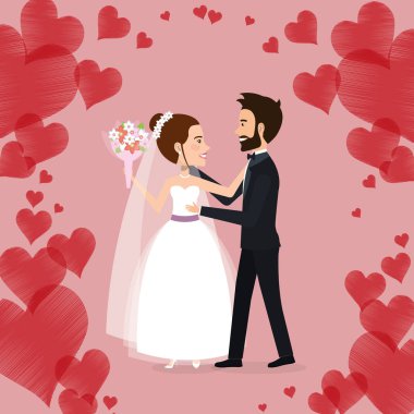 Sadece evli çift romantik resmi