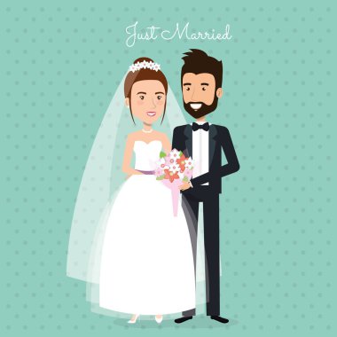 Sadece evli çift romantik resmi