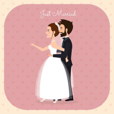 Sadece evli çift romantik resmi