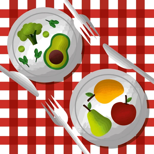 Dieta de alimentos saludables — Vector de stock