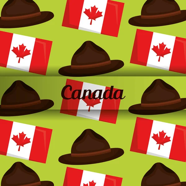 Vlag van Canada kaart monument — Stockvector