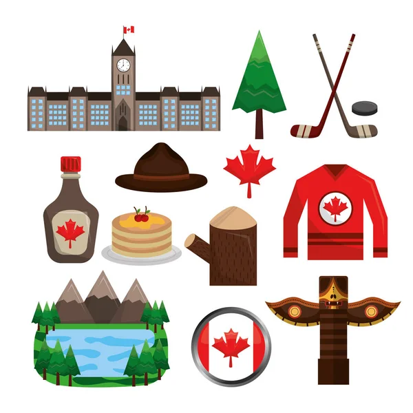 Канада страна американец — стоковый вектор